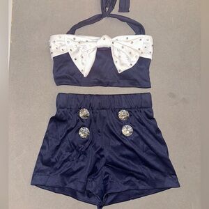 Navy Two piece dance set